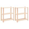 vidaXL Reg&aacute;ly s 3 policami 2 ks 80x38x90 cm borovicov&yacute; mas&iacute;v 150 kg