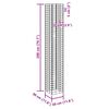 vidaXL Gabiónové vyvýšené záhony 4 ks 30x30x50/100/150/200 cm, železo