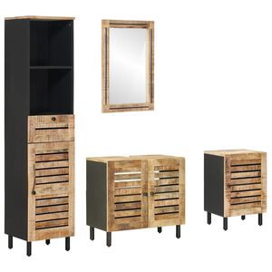 vidaXL Set kabinetov do k&uacute;peľne 4 ks Pr&iacute;rodn&aacute; 38 x 33 x 160 cm