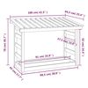 vidaXL Stojan na palivové drevo biely 108x64,5x78 cm masívna borovica