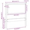 vidaXL Zadné čelo Iný Hnedá 75 cm Borovicový masív