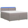 vidaXL Posteľ boxspring s matracom Sivohned&aacute; 180 x 200 cm L&aacute;tka