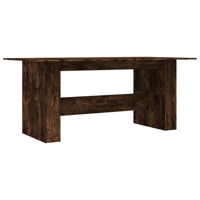 vidaXL Jedálenský stôl dymový dub 180x90x76 cm kompozitné drevo