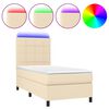 vidaXL Posteľ boxsping s matracom a LED kr&eacute;mov&aacute; 90x200 cm l&aacute;tka