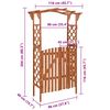 vidaXL Pergola s br&aacute;nkou 116x40x204 cm mas&iacute;vne jedľov&eacute; drevo