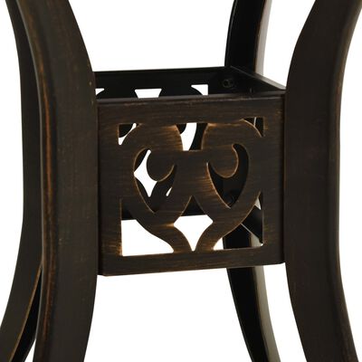 vidaXL Záhradný stôl bronzový 78x78x72 cm liaty hliník