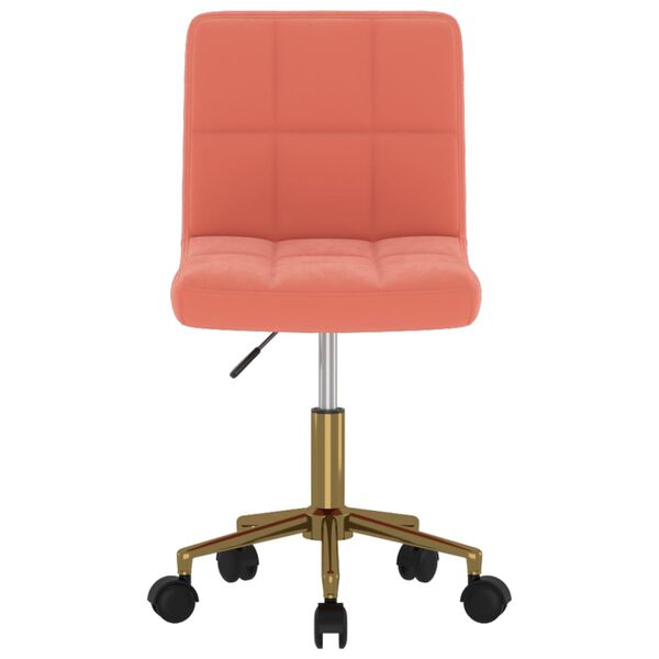 vidaXL Otočn&eacute; jed&aacute;lensk&eacute; stoličky 4 ks ružov&eacute; zamatov&eacute;