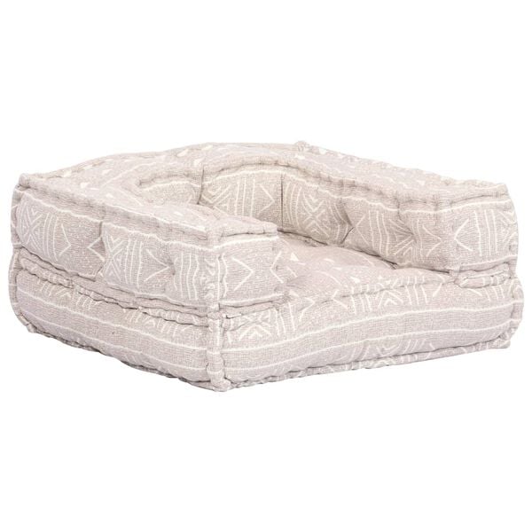 vidaXL 1-miestna modulárna taburetka, béžová, látka