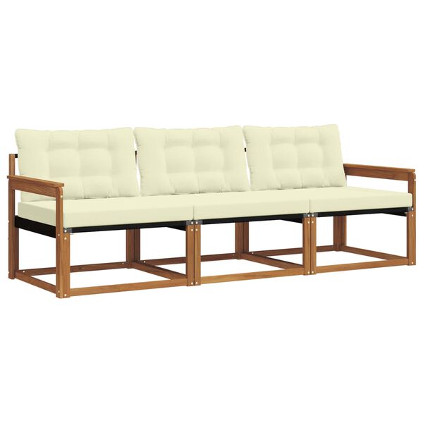 vidaXL Z&aacute;hradn&aacute; s&uacute;prava gaučov s vank&uacute;&scaron;om 3 pcs Pr&iacute;rodn&aacute; a kr&eacute;mov&aacute;