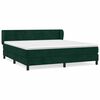 vidaXL Posteľn&yacute; r&aacute;m boxsping s matracom tmavozelen&yacute; 180x200 cm zamat