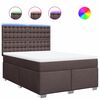 vidaXL Boxspring posteľ s matracom tmavohned&aacute; 140x200 cm l&aacute;tka