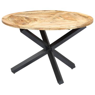 vidaXL Jedálenský stôl, okrúhly 120x76 cm, mangový masív