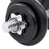 vidaXL 15-dielna sada činiek dumbbell 20 kg, liatina