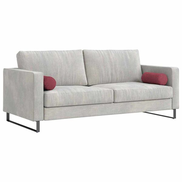 vidaXL Podložkové vankúše 2 pcs Víno červené Ø 15 x 40 cm látka