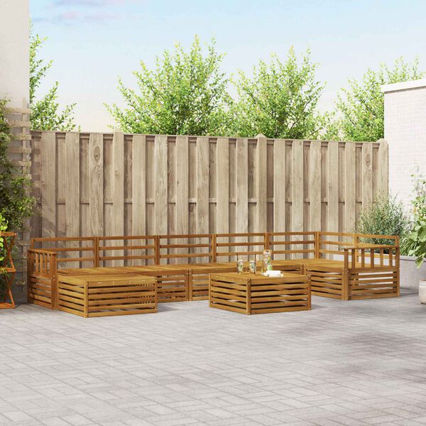 vidaXL S&uacute;pravy pohoviek 8 pcs Pr&iacute;rodn&aacute; Pevn&eacute; ak&aacute;ciov&eacute; drevo