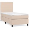 vidaXL Boxspring posteľ s matracom kapuč&iacute;nov&aacute; 80x200 cm umel&aacute; koža