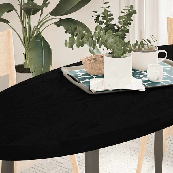 vidaXL Stolov&aacute; doska tmavohned&aacute; 140x60x4 cm dubov&yacute; mas&iacute;v ov&aacute;lny