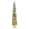 vidaXL &Uacute;zky vianočn&yacute; stromček 300 LED, zasnežen&yacute; 270 cm