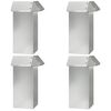 vidaXL Slim&aacute;kov&aacute; ohrada 4 ks 13,5 x 13,5 x 25 cm Pozinkovan&aacute; oceľ
