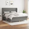 vidaXL Boxspring posteľ s matracom tmavosiv&aacute; 160x200 cm l&aacute;tka