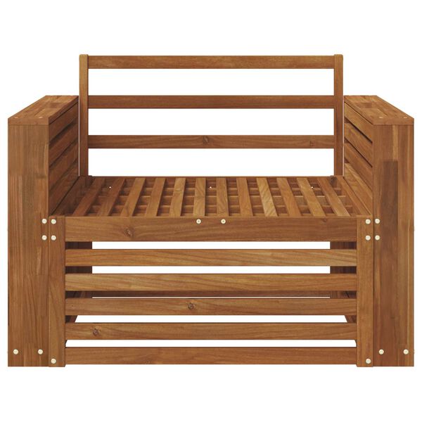 vidaXL 2 Kus Pohovka s opierkami Pevn&eacute; ak&aacute;ciov&eacute; drevo Pr&iacute;rodn&aacute;