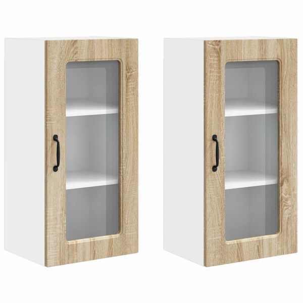 vidaXL Kuchynsk&aacute; skriňa Kalmar 2 pcs Sonoma dub 40 x 31 x 80 cm