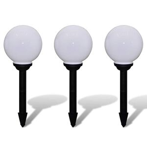 vidaXL Vonkaj&scaron;ie osvetlenie chodn&iacute;ka 3 ks, LED 20 cm, s hrotom