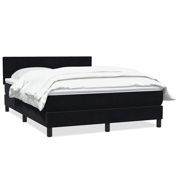 vidaXL Posteľn&yacute; r&aacute;m boxspring s matracom čierny 160x210 cm zamat