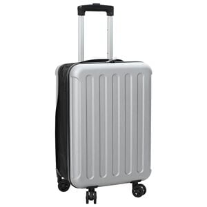 vidaXL Kufor so z&aacute;mkom Strieborn&aacute; 34 x 23 x 55.5 cm ABS plast