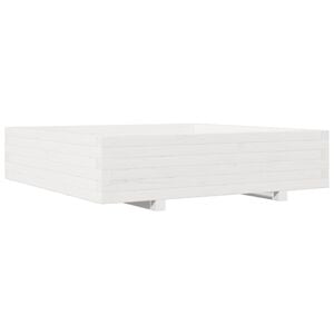 vidaXL Z&aacute;hradn&yacute; kvetin&aacute;č biely 100x100x26,5 cm mas&iacute;vna borovica