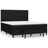 vidaXL Posteľn&yacute; r&aacute;m boxspring s matracom čierny 180x200 cm l&aacute;tka