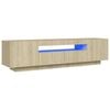 vidaXL TV skrinka s LED svetlami dub sonoma 160x35x40 cm
