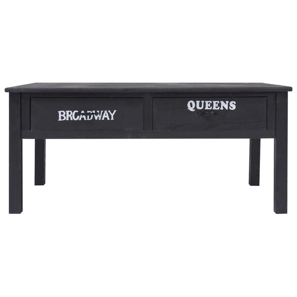 vidaXL Konferenčný stolík čierny 100x50x45 cm drevený