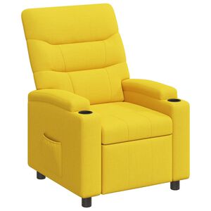 vidaXL Polohovacie kreslo Svetlo žlt&aacute; 75 x 95 x 103 cm L&aacute;tka
