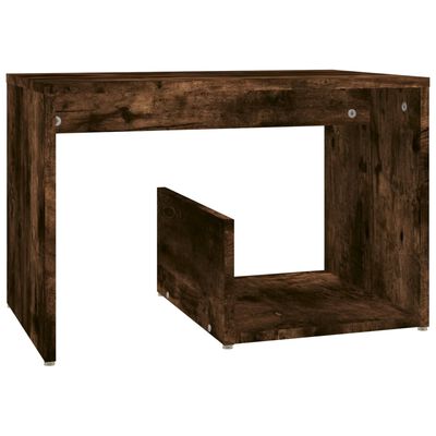vidaXL Bočný stolík dymový dub 59x36x38 cm spracované drevo