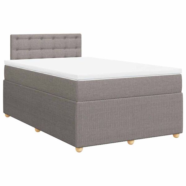 vidaXL Boxspring posteľ s matracom sivohned&aacute; 120x190 cm l&aacute;tka