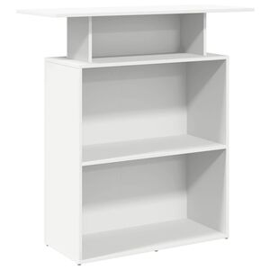 vidaXL Recepčn&yacute; pult biely 100x40x104 cm, technicky spracovan&eacute; drevo