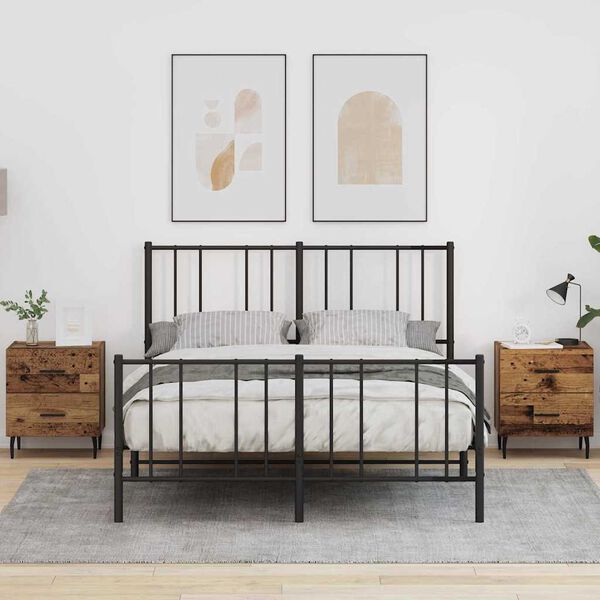 vidaXL Nočn&yacute; stol&iacute;k so z&aacute;suvkou 2 pcs Star&eacute; drevo 40 x 35 x 47,5 cm