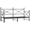 vidaXL V&aacute;ľanda s kol&iacute;kom bez matraca Čierna 80x200 cm Oceľ