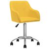vidaXL Otočn&eacute; jed&aacute;lensk&eacute; stoličky 4 ks žlt&eacute; l&aacute;tkov&eacute;
