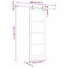 vidaXL Posuvné dvere Prírodná a čierna 83 x 232 cm