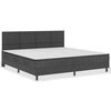 vidaXL Posteľ boxspring tmavo&scaron;ed&aacute; l&aacute;tkov&aacute; 200x200 cm