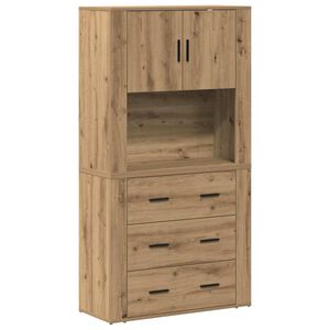 vidaXL Highboard Remeseln&yacute; dub 80 x 33 x 150 cm Kompozitn&eacute; drevo
