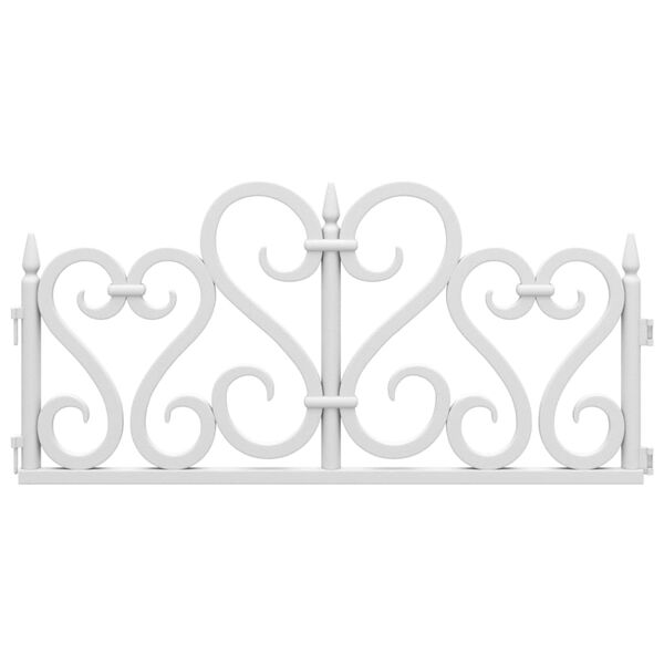 vidaXL Obruba trávnika 17 ks biela 10 m PP