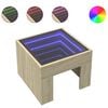 vidaXL Konferenčn&yacute; stol&iacute;k s nekonečn&yacute;mi LED dub sonoma 40x40x30 cm