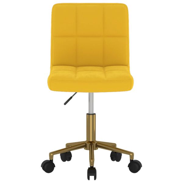vidaXL Otočné jedálenské stoličky 4 ks horčicovo-žlté zamatové