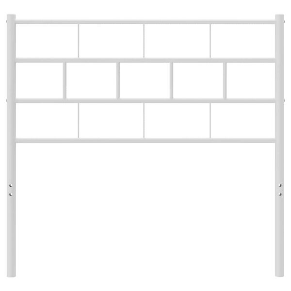 vidaXL Kovov&eacute; n&aacute;hradn&eacute; čelo postele biele 90 cm