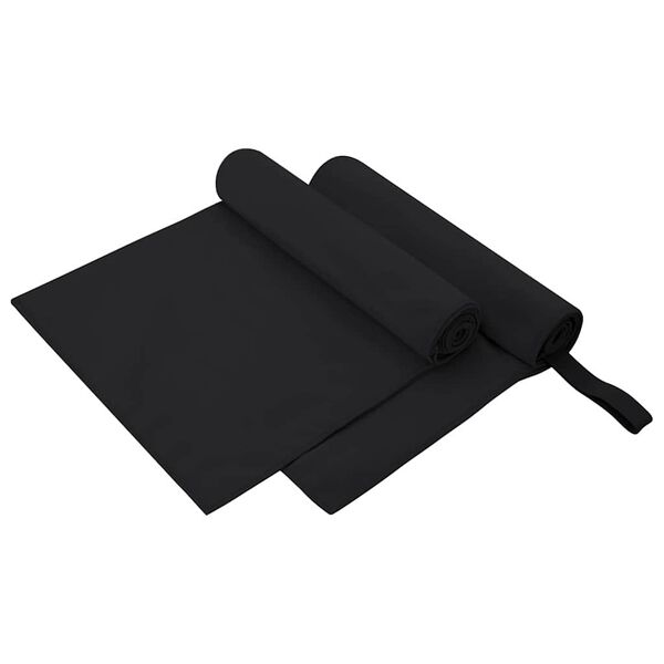 vidaXL &Scaron;portov&eacute; uter&aacute;ky 2 pcs Čierna 100 x 50 cm Polyester a polyamid