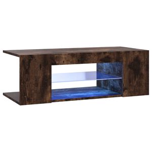 vidaXL TV skrinka s LED svetlami dymov&yacute; dub 90x39x30 cm