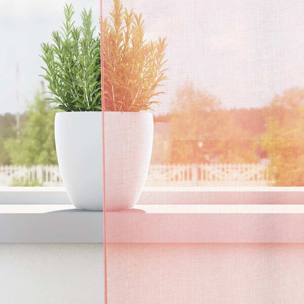 vidaXL Voile z&aacute;clony s vreckami na tyče, 2 ks, ružov&eacute;